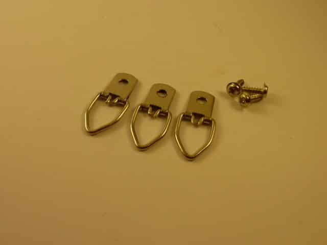 Chrome Plated Picture Hooks with screws (10 pieces)