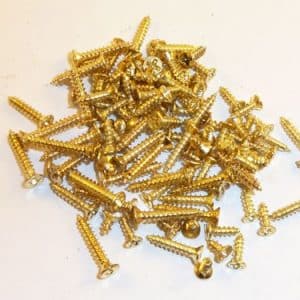 Phillips Head Brass plated Countersunk Screws 4 mm x 1.7 mm 200 screws