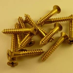 Solid Brass Wood Screws 1 1/2" x 8 g (100 screws) phillips head