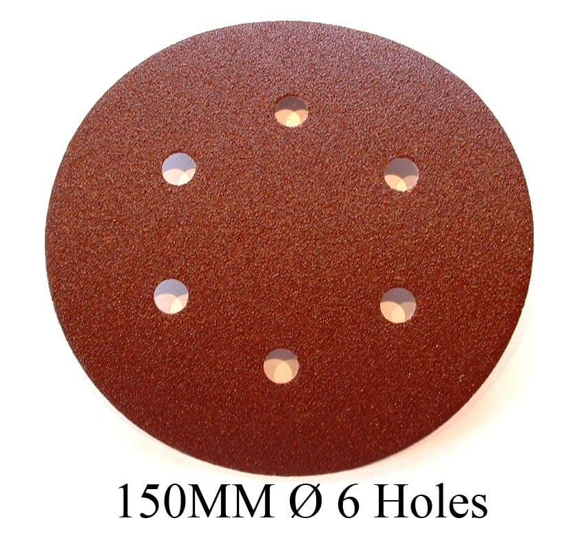 500 grit 150mm/6 holes discs