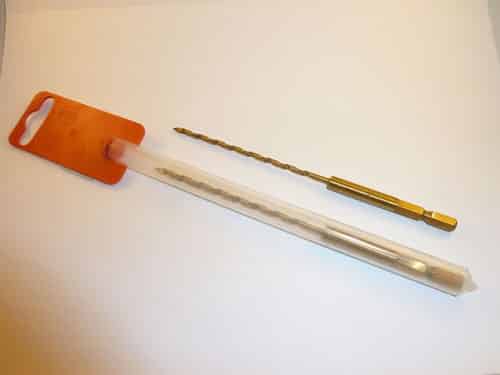 Worm Drive Wood Drill, Tine coated 8mm, 460mm long / 400mm flute