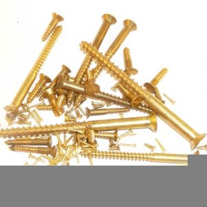 Solid Brass Wood Screws 3/8" x 0 g, slotted, countersunk Head (100 screws)