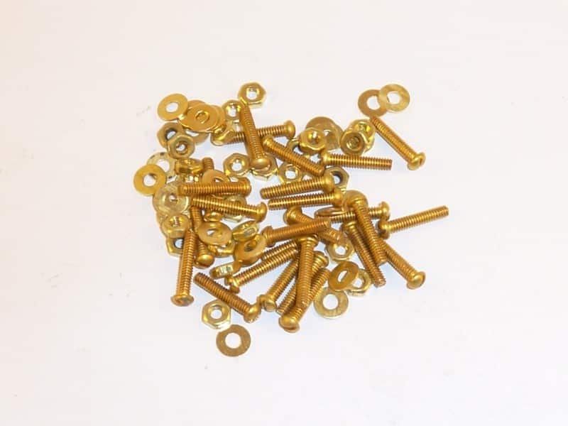 Solid Brass Machine Screws 10mm x 3mm