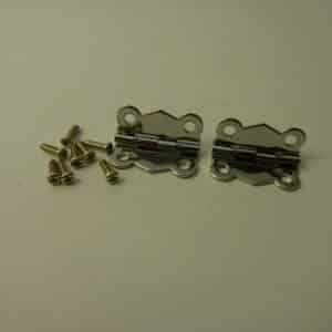 25mm Butterfly Hinges with lock at 105 degrees chrome plated