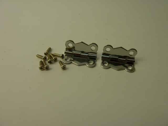 25mm Butterfly Hinges with lock at 105 degrees chrome plated