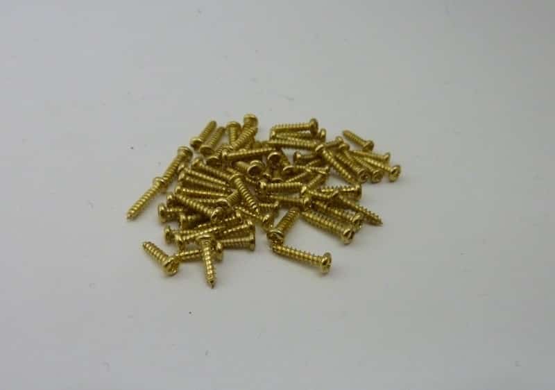 Phillips Head Brass plated Round Head 8mmx1.7mm