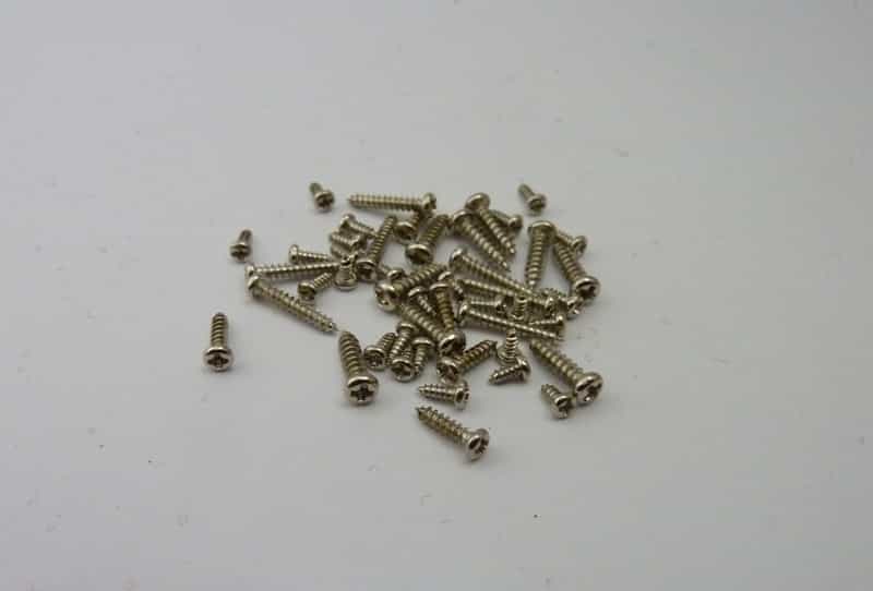 Phillips Head Chrome plated Round Head Screws 4mmx1.7mm