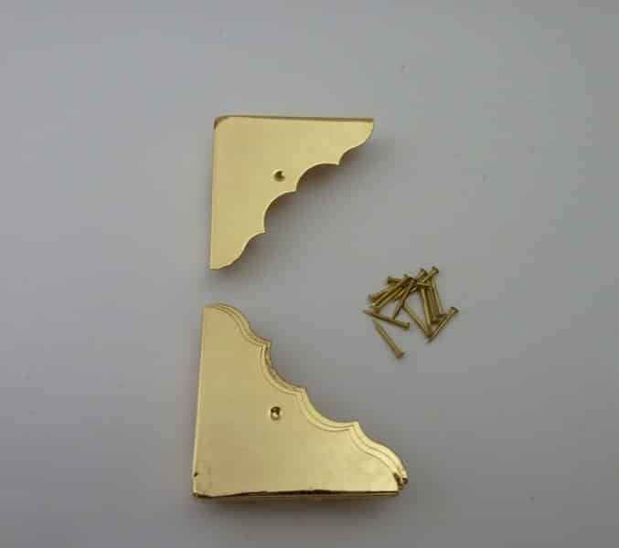 46mmx46mm Brass Plated Box Corners