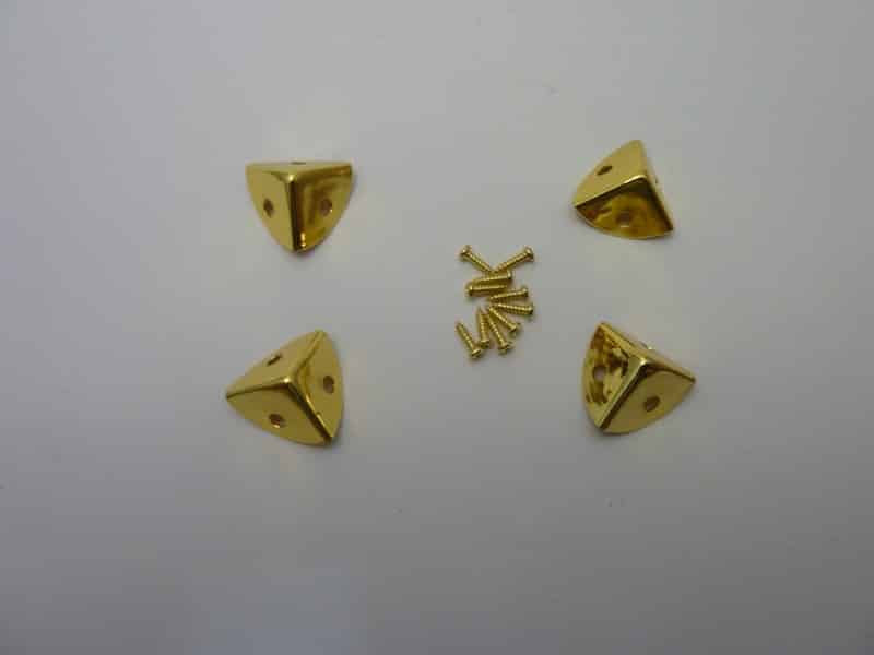 16mmx16mm Brass Plated Box Corners