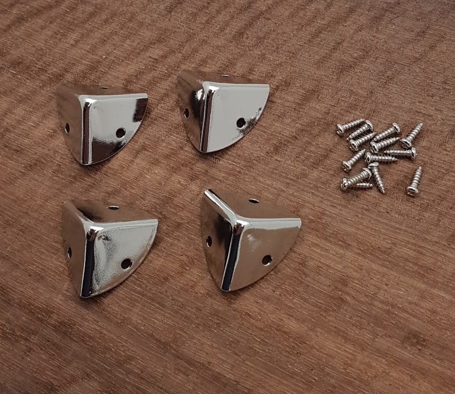 Chrome plated Box Corners 20mm x 20mm