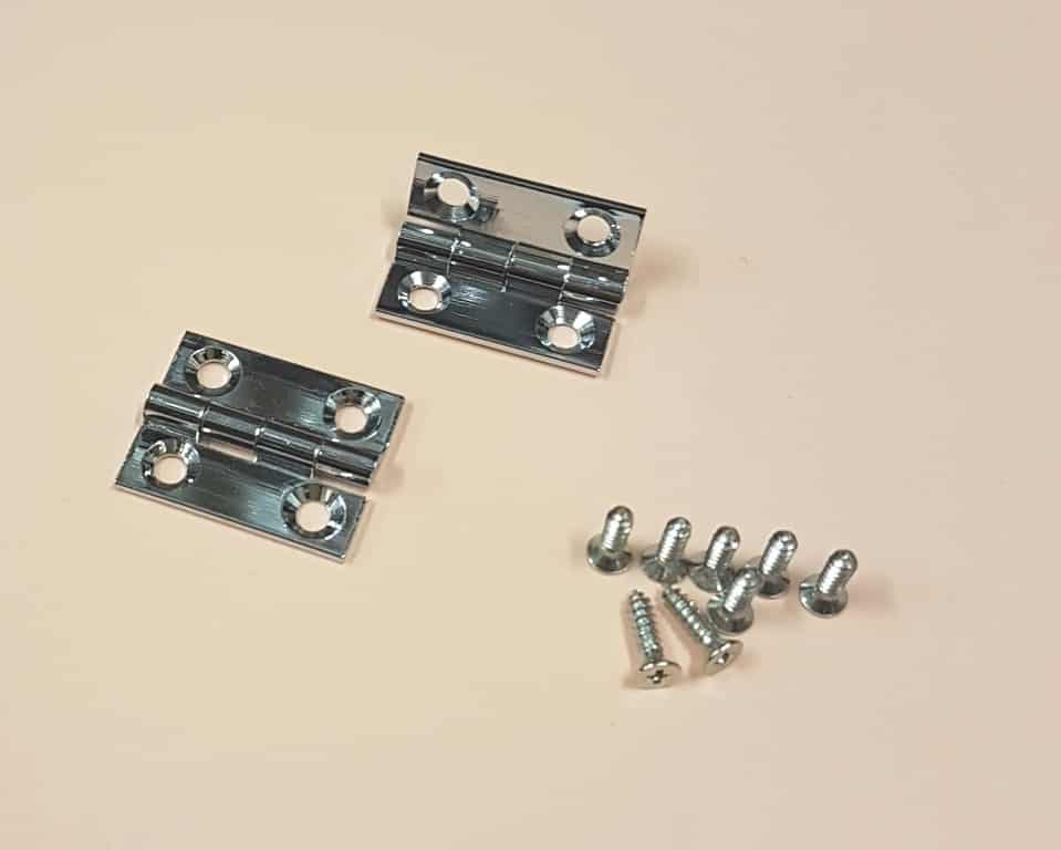 3/4" x 5/8" Butt Hinges Chrome plated