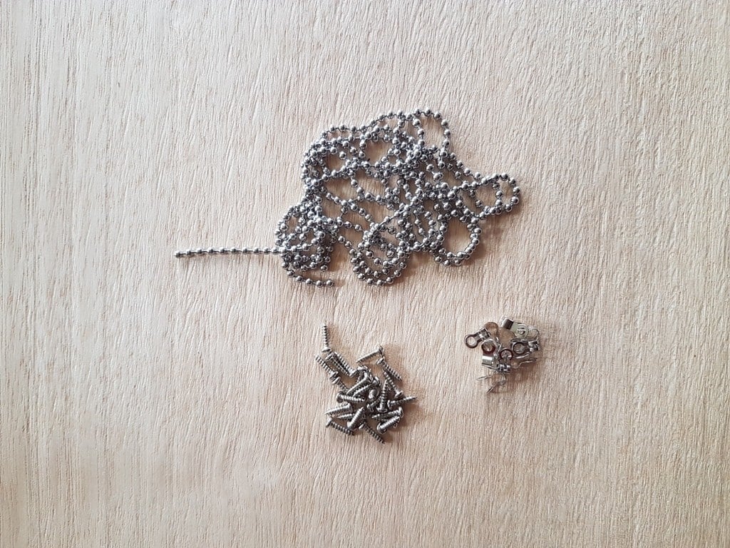 Ball Chain Fine Chrome plated - Hardware for Creative Finishes - Veneer Inlay Australia