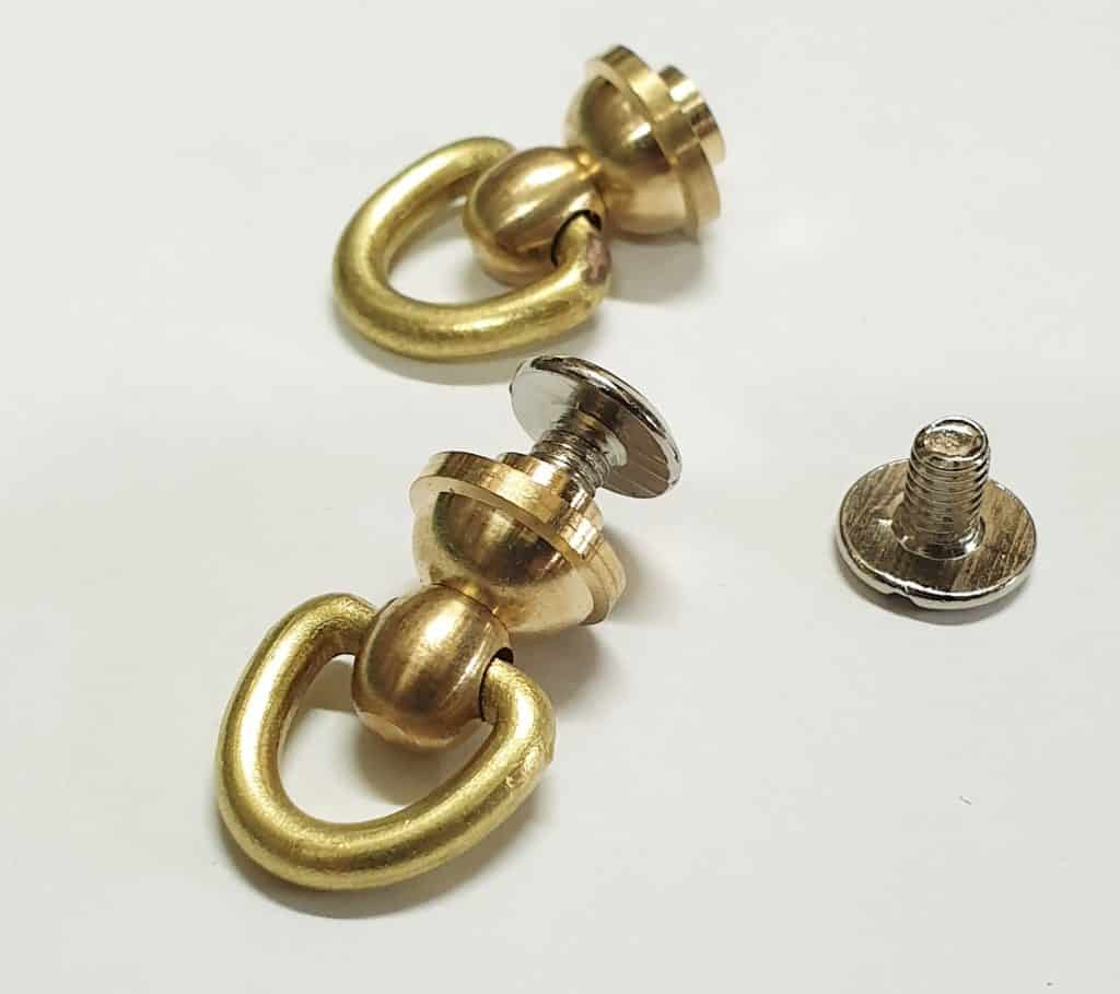 7mm brass plated knobs with pull ring