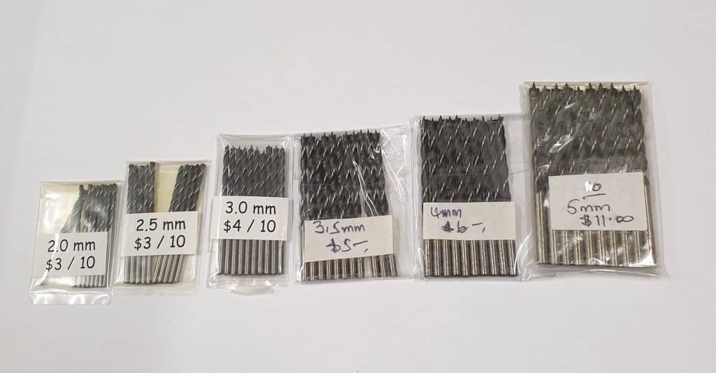 Brad Point Drill Bits - Hardware for Creative Finishes - Veneer Inlay Australia