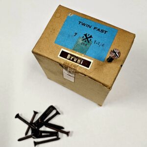 1 1/4" x 7g Florentine Bronze plated slotted Head Wood Screws